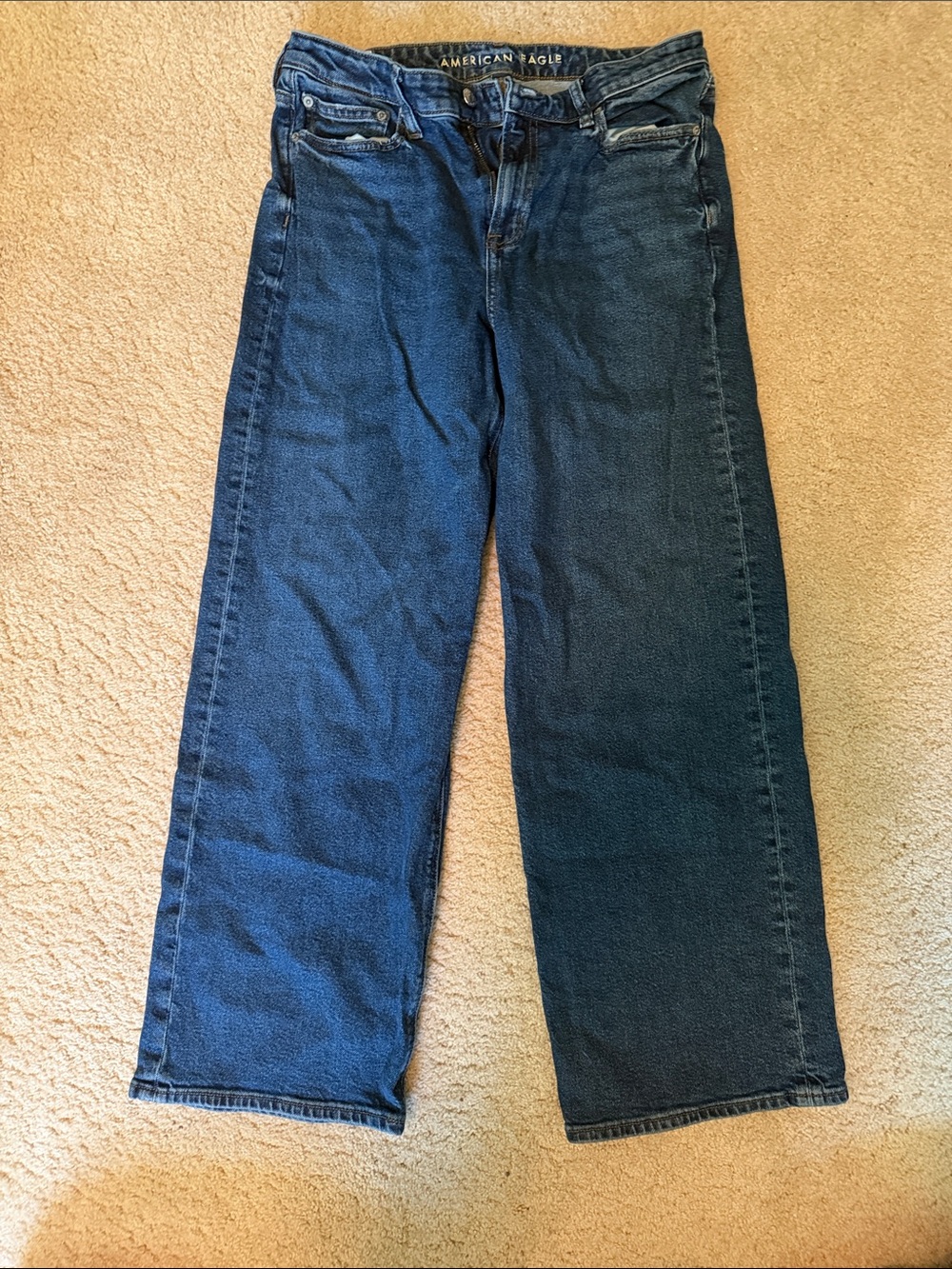 American Eagle Outfitters Indigo Blue Jeans with Contrast Stitching
